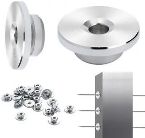 51Pack Cable Railing Kit 1/8" Wheel Protector Sleeves, Bundle with Black Invisible 1/8" Swage Tensioner and Terminal, Cable Railing Post Safeguard Covers for 0.41inch Horizontal Hole Post 51Pack Cable Railing Kit 1/8" Wheel Protector Sleeves, Bundle with Black Invisible 1/8" Swage Tensioner and Terminal, Cable Railing Post Safeguard Covers for 0.41inch Horizontal Hole Post