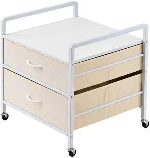 Mini Fridge Stand with Storage 176 lbs White Mini Fridge Table 2 Drawers Mini Fridge Stand with Storage 176 lbs White Mini Fridge Table 2 Drawers