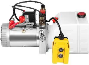 Hydraulic Pump Electric Hydraulic Pump 3 Quart Double Acting Metal Reservoir for Dump Trailer