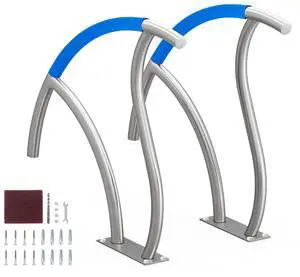 Pool Handrail 2 PCS 30x30in Stainless Steel with Base Plate for Spas Pool Handrail 2 PCS 30x30in Stainless Steel with Base Plate for Spas