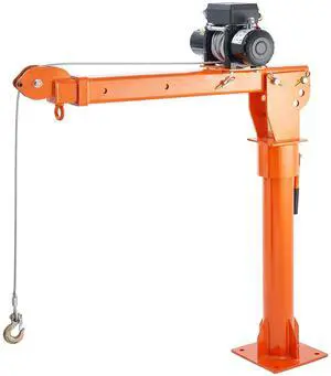 Electric Pickup Truck Crane, 2200 lbs, Folding Truck-Mounted Bed Crane with Electric Winch 6000 lbs, Steel Pickup Truck Jib Crane Hoist 360° Swivel for Lifting Goods in Construction, Factory