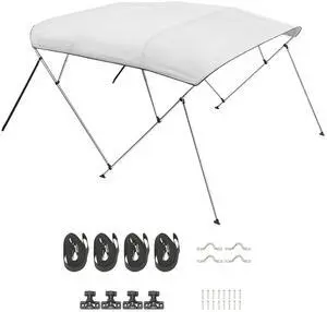 4 Bow Boat Bimini Tops 8'Lx(91"-96")W x 54"H Awning Canopy Light Grey 4 Bow Boat Bimini Tops 8'Lx(91"-96")W x 54"H Awning Canopy Light Grey