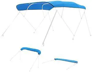 4 Bow Boat Bimini Tops 96"Lx(97"-103")W Awning Top Replacement Pacific Blue 4 Bow Boat Bimini Tops 96"Lx(97"-103")W Awning Top Replacement Pacific Blue