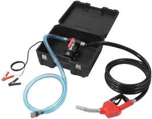 Fuel Transfer Pump, 12V DC 10 GPM 1/4 HP, Portable Electric Diesel Transfer Pump with Automatic Shut-Off Fuel Nozzle, High Flow, Long Inlet & Outlet Hose for Diesel, Kerosene, Transformer Fuel Fuel Transfer Pump, 12V DC 10 GPM 1/4 HP, Portable Electric Diesel Transfer Pump with Automatic Shut-Off Fuel Nozzle, High Flow, Long Inlet & Outlet Hose for Diesel, Kerosene, Transformer Fuel