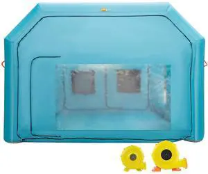 26x15x10ft Portable Inflatable Paint Booth,Inflatable Spray Booth, Car Paint Tent with Air Filter System & 2 Blowers, Upgraded Blow Up Spray Booth Tent, Auto Paint Workstation, Car Parking Gara