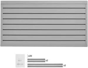 Slat Wall Paneling, 2 x 4 ft, PVC Garage Slatwall with Modular Design, Grey Slat Wall Easy-to-Install Adjustable Slatwall Panel with Coupling Structure & DIY Cutting, Fits for Storage & Display Slat Wall Paneling, 2 x 4 ft, PVC Garage Slatwall with Modular Design, Grey Slat Wall Easy-to-Install Adjustable Slatwall Panel with Coupling Structure & DIY Cutting, Fits for Storage & Display