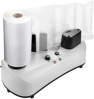 Air Cushion Machine, Sealing Speed 7.2-7.8 ft/min Air Pillow Machine, 110V Air Pillow Packaging Machine, Portable Air Cushion Wrap Machine for Inflatable Packaging+164 ft/50 m Test Film Roll