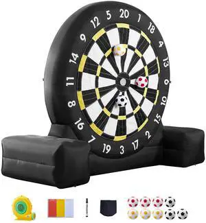 Inflatable Soccer Dart Board over 8 ft High with 9 Kick Balls & Air Pump Inflatable Soccer Dart Board over 8 ft High with 9 Kick Balls & Air Pump