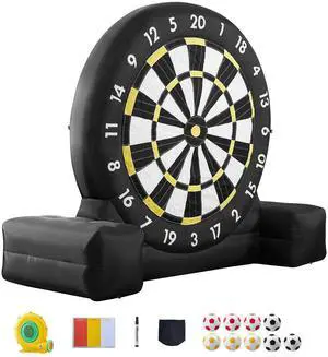 VEVOR Inflatable Soccer Dart Board over 10 ft High with 9 Kick Balls & Air Pump VEVOR Inflatable Soccer Dart Board over 10 ft High with 9 Kick Balls & Air Pump