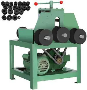 Electric Pipe Tube Bender, 1500W Electric Tube Roller Bender Tool, Multi-function Pipe Bender Machine with 9 Round and 8 Square Die Set for Thin-wall Circular Square Tube Bending