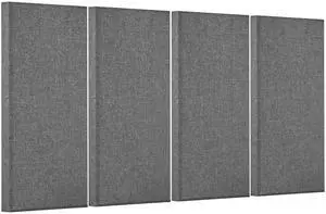 VEVOR 4 PCS Acoustic Wall Panels 2 in Thick 23.6 x 11.8 in Self-adhesive Gray VEVOR 4 PCS Acoustic Wall Panels 2 in Thick 23.6 x 11.8 in Self-adhesive Gray