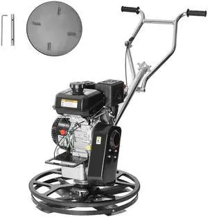 Power Trowel, 24 Walk-Behind Cement Trowel with Float Pan, 6HP Gas-Powered Smooth Concrete Surface Finisher, Heavy Duty Commercial Screed Concrete Cement with Finishing Blade, Orange