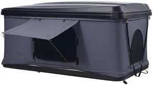 Rooftop Tent Hard Shell, Naturnest Rooftop Tent Hardshell for 2-3 Person, Hard Shell Roof Top Tent with Telescopic Ladder Thick Mattress, Waterproof Windproof for Jeep SUV Van Pickup Truck