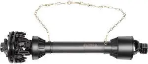 PTO Shaft, 1-3/8 PTO Drive Shaft, 6 Spline Both Ends PTO Driveline Shaft, Series 6 Tractor PTO Shaft, 47-67 Brush Hog PTO Shaft, Black PTO Shaft with Slip Clutch for Bush Hog/Finish Mower