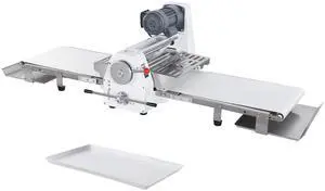 Commercial Dough Sheeter Machine, 19.7-Inch Reversible Puff Pastry Sheeter and Fondant Roller, Electric Dough Roller 0-1.4" Adjustable Thickness, Folding Dough Sheeter for Bakeries, Pastries