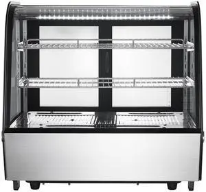 Refrigerated Display Case, 4.2 Cu.Ft./115L Countertop Pastry Display Case, 2-Tier Commercial Display Refrigerator with LED Lighting, TURBO Cooling, Frost-Free Air-Cooling, for Bakery Refrigerated Display Case, 4.2 Cu.Ft./115L Countertop Pastry Display Case, 2-Tier Commercial Display Refrigerator with LED Lighting, TURBO Cooling, Frost-Free Air-Cooling, for Bakery