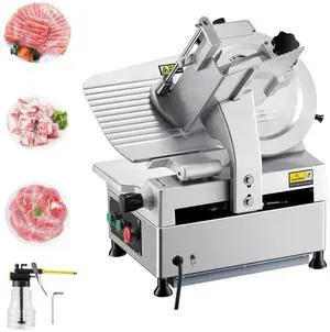 Automatic Meat Slicer, 180W + 370W Deli Slicer with a 12 inch Premium 65Mn Blade, 0-0.3 inch Adjustable Thickness, Electric Food Slicer Machine for Meat, Vegetables, Hard Bread, and Cheese