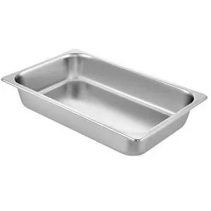 6 Pack Steam Table Pans 20.9 x 12.8 x 3.9 Inch Deep Steam Table Pan Full Size 13L Deep Food Container Stainless Steel Oven Tray Hotel Pans Anti-Jam Steam Table Food Pan