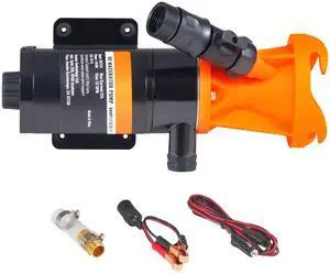 RV Portable Macerator Pump, 12V, 12GMP Quick Release RV Waste Pump, RV Sewage Sewer Pump with Detachable Quick Connection Valve Metal Hose Clamp Power Cord, for RV Boat Marine Motorhome Camper RV Portable Macerator Pump, 12V, 12GMP Quick Release RV Waste Pump, RV Sewage Sewer Pump with Detachable Quick Connection Valve Metal Hose Clamp Power Cord, for RV Boat Marine Motorhome Camper