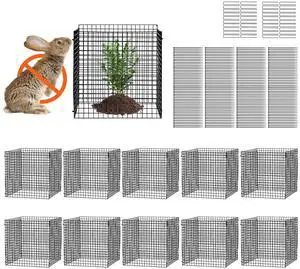 10 Pack Plant Protector from Animals, 12'' x 12'' Chicken Wire Plant Protector, Plant Cages for Outdoor Plants, Flowers & Vegetables, Keeps Bunny Chicken Squirrels Out, 40pcs Metal Mesh 10 Pack Plant Protector from Animals, 12'' x 12'' Chicken Wire Plant Protector, Plant Cages for Outdoor Plants, Flowers & Vegetables, Keeps Bunny Chicken Squirrels Out, 40pcs Metal Mesh
