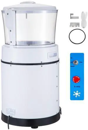 110V Commercial Ice Shaver Crusher 1100LBS/H with 17.6 LBS Hopper, 350W Tabletop Electric Snow Cone Maker 320 RPM Rotate Speed Perfect For Parties Events Snack Bar