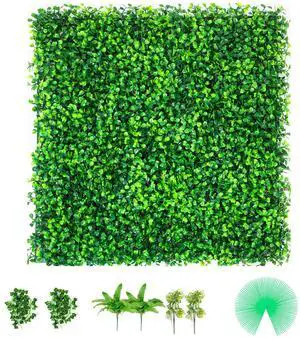 Artificial Boxwood Panels, 20 PCS 20\"x20\" Boxwood Hedge Wall Panels, PE Artificial Grass Backdrop Wall 1.6\", Privacy Hedge Screen for Decoration of Outdoor, Indoor, Garden, Fence, and Backyar