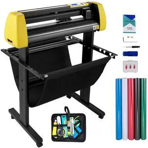 Vinyl Cutter Machine, 34 in / 870 mm Max Paper Feed Cutting Plotter, Automatic Camera Contour Cutting LCD Screen Printer with Stand Adjustable Force and Speed for Sign Making Plotter Cutter