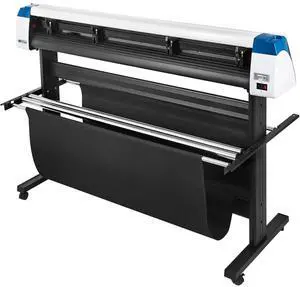 Vinyl Cutter 53 Inch Vinyl Cutter Machine Semi-Automatic DIY Vinyl Printer Cutter Machine Manual Positioning Sign Cutting with Floor Stand Signmaster Software