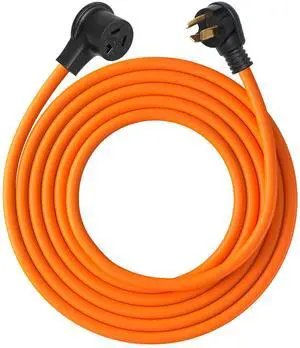 50 ft Dryer Extension Cord, 3-Prong NEMA 10-30P to 10-30R Dryer Cord, 125V/250V STW 10AWG/3C, 30A, Pure Copper Wire Cable with Black Non-woven Bag and PVC Cable Tie, Ideal for Indoor & Outdoor 50 ft Dryer Extension Cord, 3-Prong NEMA 10-30P to 10-30R Dryer Cord, 125V/250V STW 10AWG/3C, 30A, Pure Copper Wire Cable with Black Non-woven Bag and PVC Cable Tie, Ideal for Indoor & Outdoor