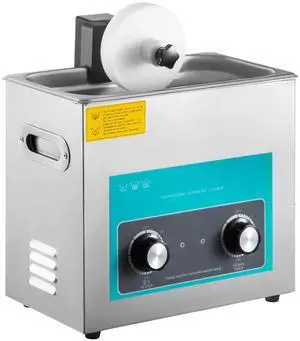 Ultrasonic Vinyl Record Cleaner 6L 40kHz Vinyl Ultrasonic Cleaning Machine Knob Control Record Ultrasonic Cleaner 4 Records Vinyl Sonic Cleaner Stainless Steel Tank with Mechanical Heater & Time