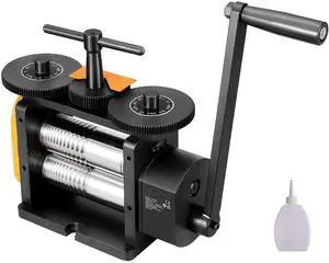 Rolling Mill, 2.24"/57 mm Jewelry Rolling Mill Machine, 1: 2 Gear Ratio, 3-in-1 Multi-function Rolling Mill, 0-5.5 mm Press Thickness for Metal Jewelry Making Sheet Square Wire Elliptical Rolling Mill, 2.24"/57 mm Jewelry Rolling Mill Machine, 1: 2 Gear Ratio, 3-in-1 Multi-function Rolling Mill, 0-5.5 mm Press Thickness for Metal Jewelry Making Sheet Square Wire Elliptical