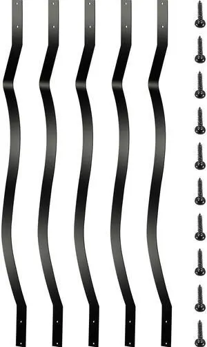 Deck Balusters, 51 Pack Metal Deck Spindles, 32.25\"x1\" Staircase Baluster with Screws, Aluminum Alloy Deck Railing for Wood and Composite Deck, Stylish Baluster for Outdoor Stair Deck Porch