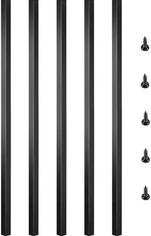 Deck Balusters, 101 Pack Metal Deck Spindles, 32\"x0.8\" Staircase Baluster with Screws, Aluminum Alloy Deck Railing for Wood and Composite Deck, Square Baluster for Outdoor Stair Deck Porch