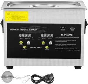 3L Upgraded Ultrasonic Cleaner (200W Heater,120W Ultrasonic) Professional Digital Lab Ultrasonic Parts Cleaner with Heater Timer for Jewelry Glasses Parts Cleaning