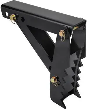 18\" Backhoe Thumb, 1/2\" Teeth Thickness Heavy Duty Excavator Thumb, Black Steel Weld On Thumb Attachments with 12mm Bolt-On Design Adjustable Mechanical Thumb for Backhoe/Excavator