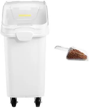 Rice Storage Container, 21Gallon/80L Capacity Large Dog Food Dispenser Bin, Kitchen Ingredient Grain Cereal Flour Bin, Pet food Containers with Wheels, Scoop, and Airtight Lid, 1 Pack