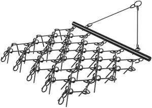 Drag Harrow, 5 x 4.5 ft Durable Chain Harrow with 60 Sharp Teeth, Suitable for ATV UTV Tractor, Ideal for Soil Preparation, Seeding, Smoothing Landscapes, and Yard Gravel Driveway Maintenance Drag Harrow, 5 x 4.5 ft Durable Chain Harrow with 60 Sharp Teeth, Suitable for ATV UTV Tractor, Ideal for Soil Preparation, Seeding, Smoothing Landscapes, and Yard Gravel Driveway Maintenance