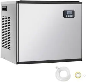 Commercial Ice Maker Machine - Head, 360 Lbs/Day Stainless Steel Ice Machine with Self-Cleaning, Scheduled Ice-Making, Adjustable Thickness, Ideal for Restaurant Bar Cafe Hotel - Head Only