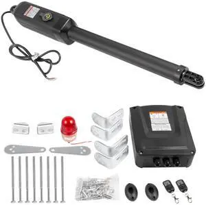 Dual Swing Gate Opener Heavy Duty Automatic Gate Opener Up to 660lbs & 18ft Long Gate AC Powered 50W Automatic Gate Openers with Remote Complete Kit Push/Pull-to-Open Dual Gate Opener 16mm/s