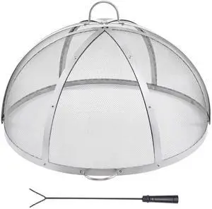 Firepit Spark Screen Lid, 30" Diameter, Outdoor Firepit Ring Cover Round Accessories, Fire Pit Metal Cover, Easy-Opening Stainless Steel Fire Ring Covers for Outdoor Patio Fire Pits Backyard Firepit Spark Screen Lid, 30" Diameter, Outdoor Firepit Ring Cover Round Accessories, Fire Pit Metal Cover, Easy-Opening Stainless Steel Fire Ring Covers for Outdoor Patio Fire Pits Backyard