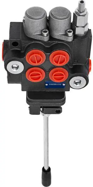 Hydraulic Valve 2 Spool Hydraulic Joystick Control Valve 11gpm Hydraulic Directional Control Valve Double Acting for Tractors Loaders Tanks