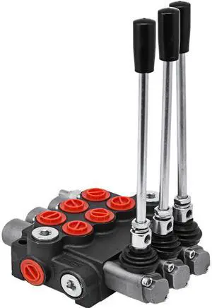 3 Spool Hydraulic Directional Control Valve Double Acting 11 GPM