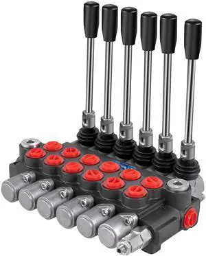 Hydraulic Directional Control Valve, 6 Spool Hydraulic Spool Valve, 11 GPM Hydraulic Loader Valve, 3600 PSI Directional Control Valve, Hydraulic Valves And Controls For Tractors Loaders Tanks