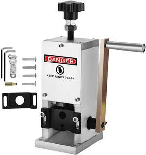 Manual Wire Stripping Machine 0.06-0.98 inches, Wire Stripper Machine with Hand Crank Portable, Wire Stripping Tool Aluminum Construction,for Scrap Copper Recycling