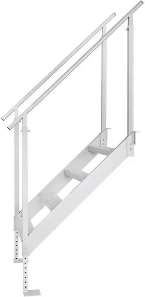Dock Ladder 4 Step, Dock Stairs 30''-38'' Adjustable Height, 500 lbs Load Capacity, Aluminum Pontoon Boat Ladder with Dual Handrails & Nonslip Mat for Ship/Lake/Pool/Marine Boarding Dock Ladder 4 Step, Dock Stairs 30''-38'' Adjustable Height, 500 lbs Load Capacity, Aluminum Pontoon Boat Ladder with Dual Handrails & Nonslip Mat for Ship/Lake/Pool/Marine Boarding