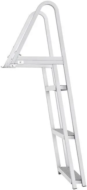 Dock Ladder, Removable 3 Steps, 350 lbs Load Capacity, Aluminum Alloy Pontoon Boat Ladder with 4'' Wide Step & Nonslip Mat, Easy to Install for Ship/Lake/Pool/Marine Boarding Dock Ladder, Removable 3 Steps, 350 lbs Load Capacity, Aluminum Alloy Pontoon Boat Ladder with 4'' Wide Step & Nonslip Mat, Easy to Install for Ship/Lake/Pool/Marine Boarding