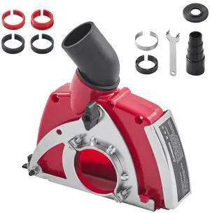 Cutting Dust Shroud for Angle Grinders, Universal 4-5 in Angle Grinder Dust Shroud with 6 Clamping Washers, Adjustable Cutting Depth, Connect to Vacuum Cleaner, for Wood Concrete Wall Stone Cutting Dust Shroud for Angle Grinders, Universal 4-5 in Angle Grinder Dust Shroud with 6 Clamping Washers, Adjustable Cutting Depth, Connect to Vacuum Cleaner, for Wood Concrete Wall Stone