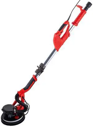 Drywall Sander 850W, Electric Drywall Sander, Variable Speed 800-1750 RPM, Foldable Sheetrock Sander, with Telescope Handle, Electric Sander, with LED Strip Light and Vacuum Bag, Wall Sander