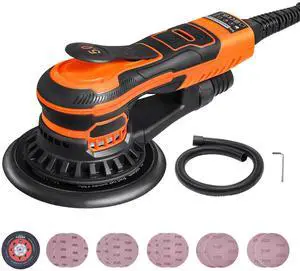 Random Orbital Sander 6-Inch, 350W Brushless Orbital Sander, 10,000 PRM 6 Variable Speed Electric Palm Sander with 10PCS Sandpapers, Dust Connector & Hose for Woodworking Detailing Sanding Random Orbital Sander 6-Inch, 350W Brushless Orbital Sander, 10,000 PRM 6 Variable Speed Electric Palm Sander with 10PCS Sandpapers, Dust Connector & Hose for Woodworking Detailing Sanding