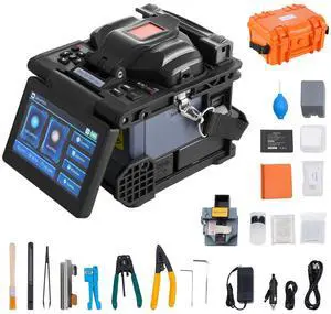VEVOR Fiber Fusion Splicer 6 Motors Core Alignment with 6s Splicing 13s Heating VEVOR Fiber Fusion Splicer 6 Motors Core Alignment with 6s Splicing 13s Heating